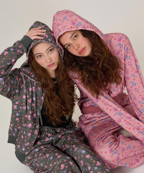 オリジナル 総柄 裏毛フーディ TINA：JOJUN（パーカー）｜TINA：JOJUN