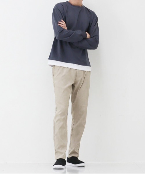 ARCHIVER(アーカイバ)の「【Bl】レイヤードデザイン ロングスリーブTシャツ(Tシャツ/カットソー・レディース・カーキ/ブルー/ブラウン/ベージュ/ブラック/グレー系/ホワイト・X-LARGE/LARGE/MEDIUM)」の3枚目の写真
