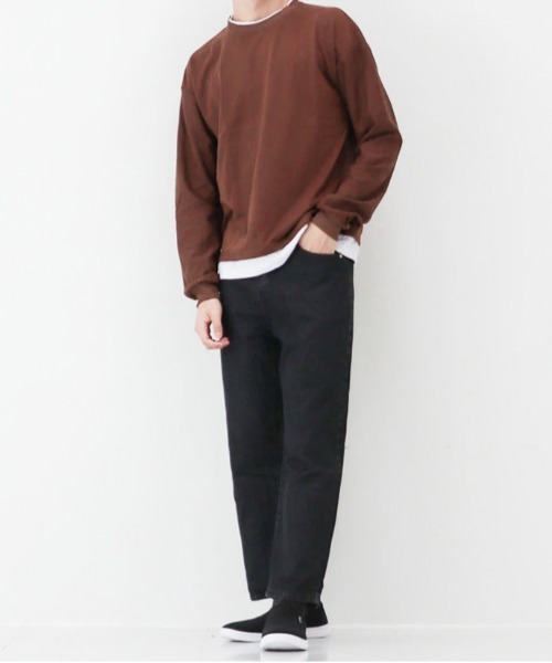 ARCHIVER(アーカイバ)の「【Bl】レイヤードデザイン ロングスリーブTシャツ(Tシャツ/カットソー・レディース・カーキ/ブルー/ブラウン/ベージュ/ブラック/グレー系/ホワイト・X-LARGE/LARGE/MEDIUM)」の4枚目の写真
