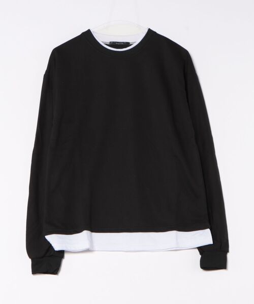 ARCHIVER(アーカイバ)の「【Bl】レイヤードデザイン ロングスリーブTシャツ(Tシャツ/カットソー・レディース・カーキ/ブルー/ブラウン/ベージュ/ブラック/グレー系/ホワイト・X-LARGE/LARGE/MEDIUM)」の9枚目の写真