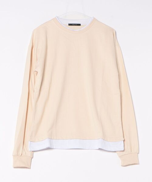ARCHIVER(アーカイバ)の「【Bl】レイヤードデザイン ロングスリーブTシャツ(Tシャツ/カットソー・レディース・カーキ/ブルー/ブラウン/ベージュ/ブラック/グレー系/ホワイト・X-LARGE/LARGE/MEDIUM)」の11枚目の写真