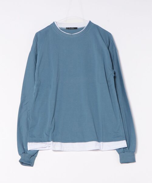 ARCHIVER(アーカイバ)の「【Bl】レイヤードデザイン ロングスリーブTシャツ(Tシャツ/カットソー・レディース・カーキ/ブルー/ブラウン/ベージュ/ブラック/グレー系/ホワイト・X-LARGE/LARGE/MEDIUM)」の12枚目の写真