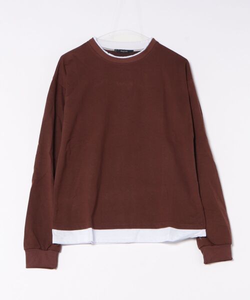 ARCHIVER(アーカイバ)の「【Bl】レイヤードデザイン ロングスリーブTシャツ(Tシャツ/カットソー・レディース・カーキ/ブルー/ブラウン/ベージュ/ブラック/グレー系/ホワイト・X-LARGE/LARGE/MEDIUM)」の14枚目の写真