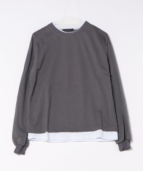 ARCHIVER(アーカイバ)の「【Bl】レイヤードデザイン ロングスリーブTシャツ(Tシャツ/カットソー・レディース・カーキ/ブルー/ブラウン/ベージュ/ブラック/グレー系/ホワイト・X-LARGE/LARGE/MEDIUM)」の15枚目の写真