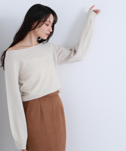 ◇FOX混ジェントリーシリーズ ボートネックニット（ニット