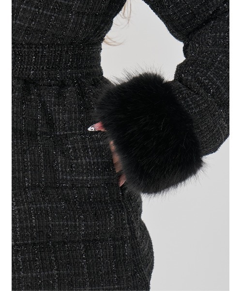 レディミディツイードダウンコート（ダウンジャケット/コート