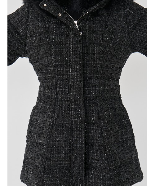 レディミディツイードダウンコート（ダウンジャケット/コート