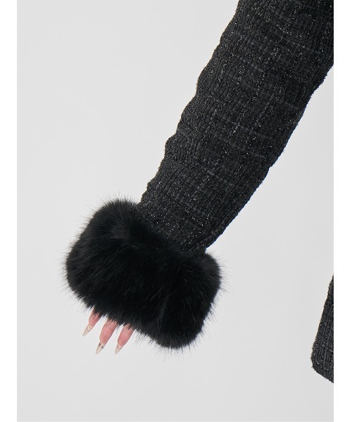 レディミディツイードダウンコート（ダウンジャケット/コート