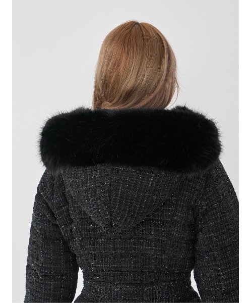 レディミディツイードダウンコート（ダウンジャケット/コート