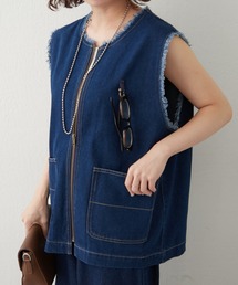 NUNIFE（ユニフィー）の「【NUNIFE】フリンジＺＩＰベスト（ベスト・レディース）」