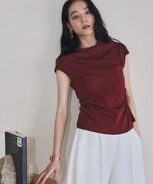 Flolia（フロリア）の「【オフィスもデイリーも使える】ボトルネック フレンチスリーブ ニットプルオーバー オフィス ビジネス フォーマル セレモニー スーツインナー 卒業式 卒園式 入学式 入園式（ニット/セーター）」