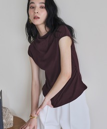 Flolia（フロリア）の「【オフィスもデイリーも使える】ボトルネック フレンチスリーブ ニットプルオーバー オフィス ビジネス フォーマル セレモニー スーツインナー 卒業式 卒園式 入学式 入園式（ニット/セーター）」