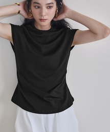 Flolia（フロリア）の「【オフィスもデイリーも使える】ボトルネック フレンチスリーブ ニットプルオーバー オフィス ビジネス フォーマル セレモニー スーツインナー 卒業式 卒園式 入学式 入園式（ニット/セーター）」