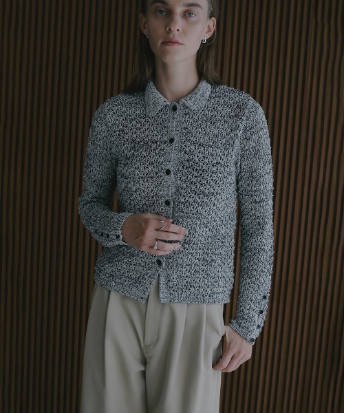 MANOF(マノフ)の「OPENWORK KNIT CARDIGAN(カーディガン/ボレロ・レディース・ベージュ/ブラック/ミント・F)」の21枚目の写真