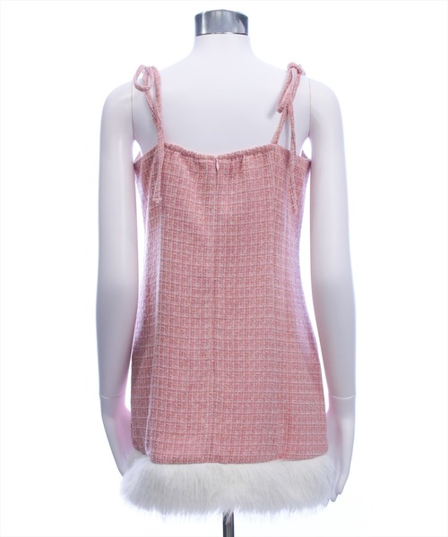 clear（クリア）の「ファーツイードミニキャミワンピース[大人 フェミニン 上品]（ワンピース・レディース・ピンク/アイボリー/ブラック・F）」の11枚目の写真