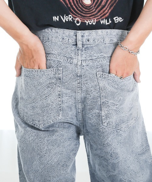 LUXSTYLE(ラグスタイル)の「ペイズリー柄テーパードデニムパンツ(デニムパンツ・メンズ・ブルー/ブラック・M/L)」の11枚目の写真