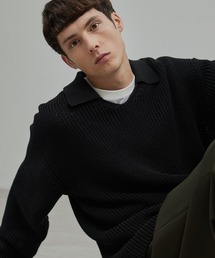 UNITED TOKYO(ユナイテッドトウキョウ)の「【残りわずか】ギマメッシュ スキッパーポロ |通気性/シャリ感/ドライタッチ/形状記憶(ニット/セーター・メンズ)」