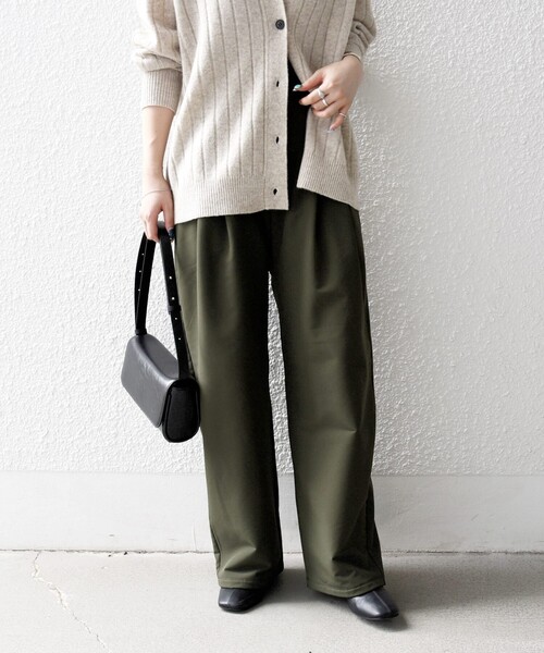 SHIPS any:〈洗濯機可能〉裏起毛 イージー タック パンツ（その他