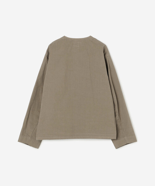 ORCIVAL（オーシバル）の「ORCIVAL | コットンツイル ノーカラーシャツブルゾン WOMEN（シャツ/ブラウス・レディース・モカ/イエロー/ライトグレー・1）」の6枚目の写真