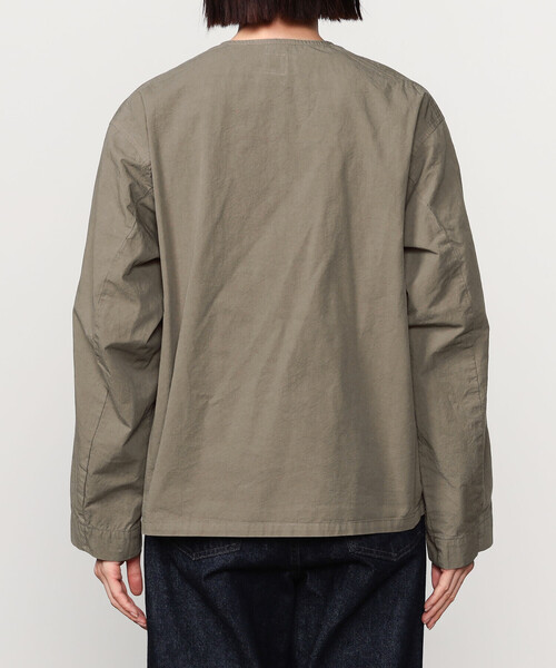 ORCIVAL（オーシバル）の「ORCIVAL | コットンツイル ノーカラーシャツブルゾン WOMEN（シャツ/ブラウス・レディース・モカ/イエロー/ライトグレー・1）」の15枚目の写真