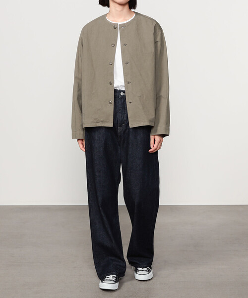 ORCIVAL（オーシバル）の「ORCIVAL | コットンツイル ノーカラーシャツブルゾン WOMEN（シャツ/ブラウス・レディース・モカ/イエロー/ライトグレー・1）」の18枚目の写真