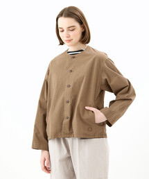 ORCIVAL | ORCIVAL | コットンツイル ノーカラーシャツブルゾン WOMEN(シャツ/ブラウス)