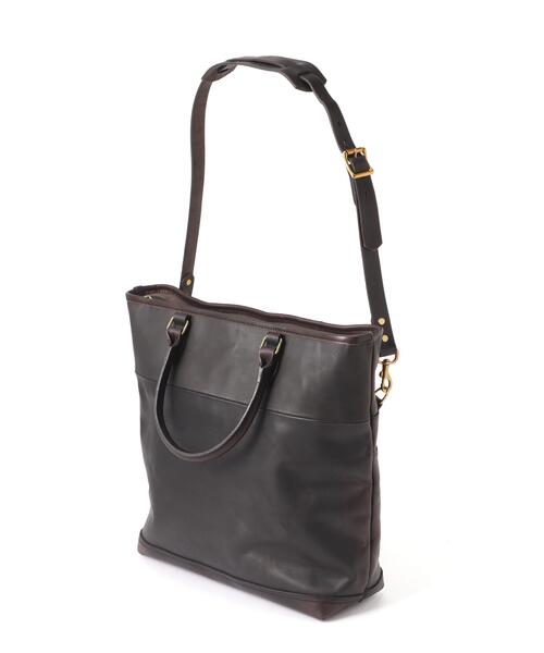 schott（ショット）の「VASCO/ヴァスコ/LEATHER NELSON 2WAY BAG/レザー ネルソン 2ウェイ バッグ（トートバッグ・メンズ・ブラック・F）」の10枚目の写真