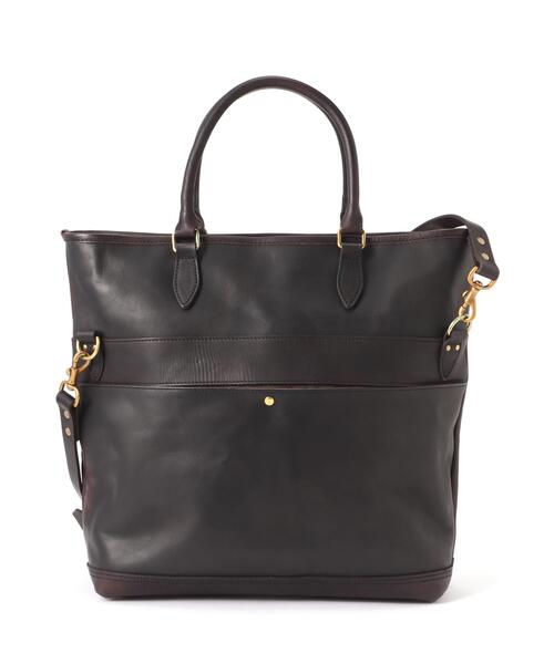 schott（ショット）の「VASCO/ヴァスコ/LEATHER NELSON 2WAY BAG/レザー ネルソン 2ウェイ バッグ（トートバッグ・メンズ・ブラック・F）」の9枚目の写真