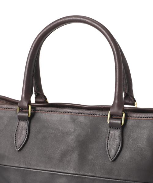 schott（ショット）の「VASCO/ヴァスコ/LEATHER NELSON 2WAY BAG/レザー ネルソン 2ウェイ バッグ（トートバッグ・メンズ・ブラック・F）」の14枚目の写真