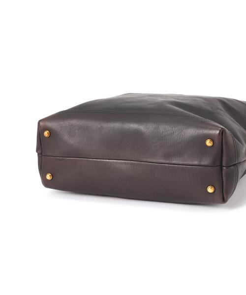 schott（ショット）の「VASCO/ヴァスコ/LEATHER NELSON 2WAY BAG/レザー ネルソン 2ウェイ バッグ（トートバッグ・メンズ・ブラック・F）」の6枚目の写真