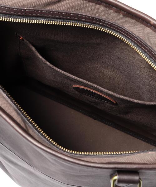 schott（ショット）の「VASCO/ヴァスコ/LEATHER NELSON 2WAY BAG/レザー ネルソン 2ウェイ バッグ（トートバッグ・メンズ・ブラック・F）」の5枚目の写真