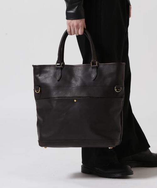 schott（ショット）の「VASCO/ヴァスコ/LEATHER NELSON 2WAY BAG/レザー ネルソン 2ウェイ バッグ（トートバッグ・メンズ・ブラック・F）」の3枚目の写真