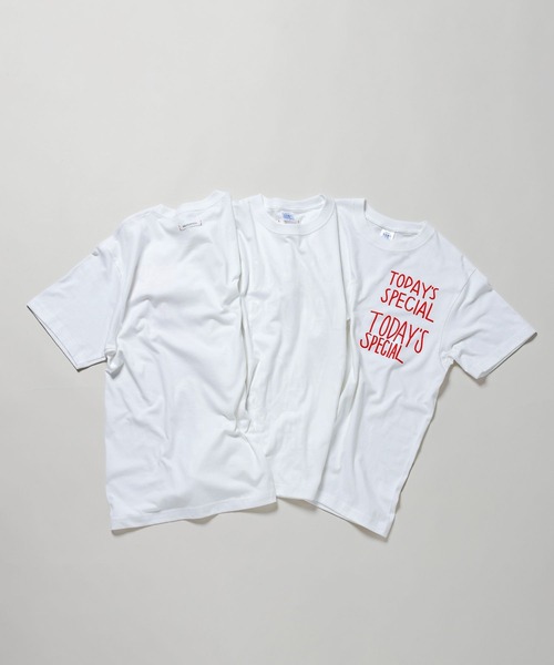 TODAY'S SPECIAL（トゥデイズスペシャル）の「【TODAY’S SPECIAL】STAFF TEE /606944（Tシャツ/カットソー・レディース・ホワイト/クリアレッド・MEDIUM/LARGE）」の3枚目の写真