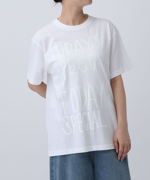 TODAY'S SPECIAL（トゥデイズスペシャル）の「【TODAY’S SPECIAL】STAFF TEE /606944（Tシャツ/カットソー・レディース・ホワイト/クリアレッド・MEDIUM/LARGE）」の12枚目の写真