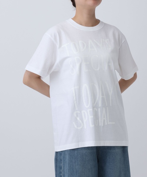 TODAY'S SPECIAL（トゥデイズスペシャル）の「【TODAY’S SPECIAL】STAFF TEE /606944（Tシャツ/カットソー・レディース・ホワイト/クリアレッド・MEDIUM/LARGE）」の13枚目の写真