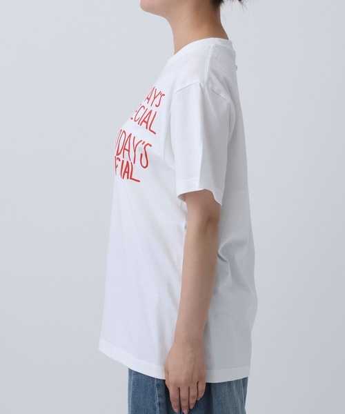 TODAY'S SPECIAL（トゥデイズスペシャル）の「【TODAY’S SPECIAL】STAFF TEE /606944（Tシャツ/カットソー・レディース・ホワイト/クリアレッド・MEDIUM/LARGE）」の15枚目の写真