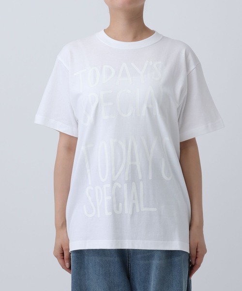 TODAY'S SPECIAL（トゥデイズスペシャル）の「【TODAY’S SPECIAL】STAFF TEE /606944（Tシャツ/カットソー・レディース・ホワイト/クリアレッド・MEDIUM/LARGE）」の22枚目の写真