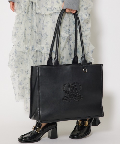 WEB限定】WRRロゴフェイクレザートートバッグ（トートバッグ）｜rienda