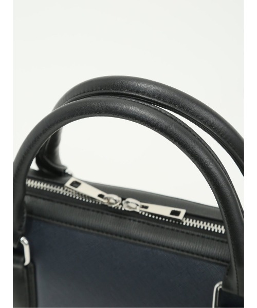 TAKA-Q（タカキュー）の「【2WAY A4対応】タカキュー サフィアーノ型押し ブリーフバッグ（ビジネスバッグ・メンズ・ネイビー/ブラック・FREE）」の12枚目の写真