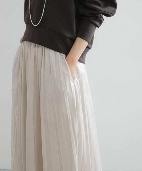 URBAN RESEARCH（アーバンリサーチ）の「チンツプリーツスカート（スカート・レディース・ブラック系その他/グレー系その他/ブラウン/ネイビー・FREE）」の5枚目の写真