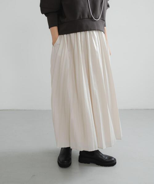 URBAN RESEARCH（アーバンリサーチ）の「チンツプリーツスカート（スカート・レディース・ブラック系その他/グレー系その他/ブラウン/ネイビー・FREE）」の8枚目の写真