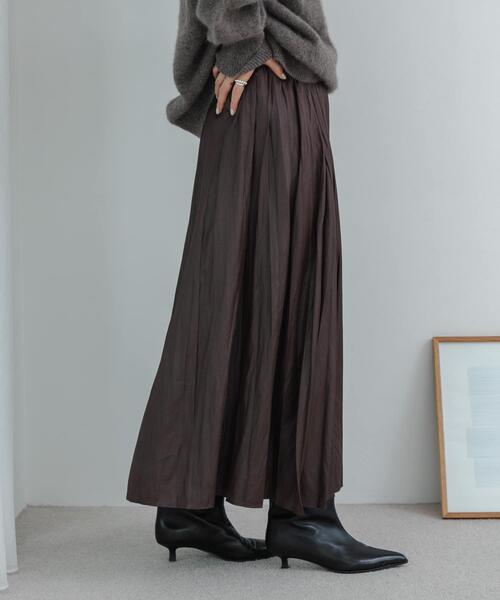 URBAN RESEARCH（アーバンリサーチ）の「チンツプリーツスカート（スカート・レディース・ブラック系その他/グレー系その他/ブラウン/ネイビー・FREE）」の14枚目の写真