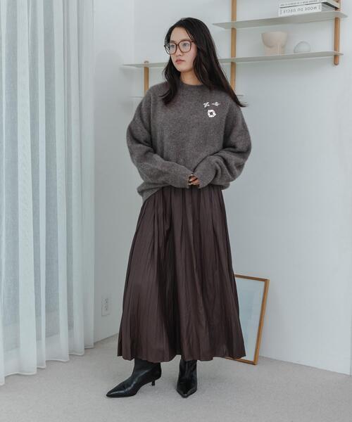 URBAN RESEARCH（アーバンリサーチ）の「チンツプリーツスカート（スカート・レディース・ブラック系その他/グレー系その他/ブラウン/ネイビー・FREE）」の16枚目の写真