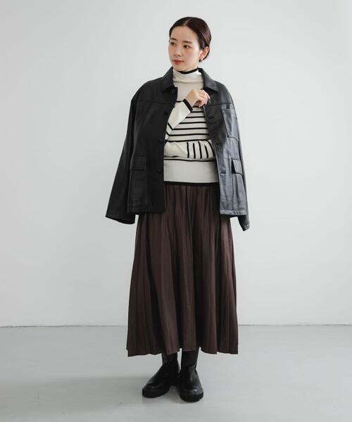 URBAN RESEARCH（アーバンリサーチ）の「チンツプリーツスカート（スカート・レディース・ブラック系その他/グレー系その他/ブラウン/ネイビー・FREE）」の20枚目の写真