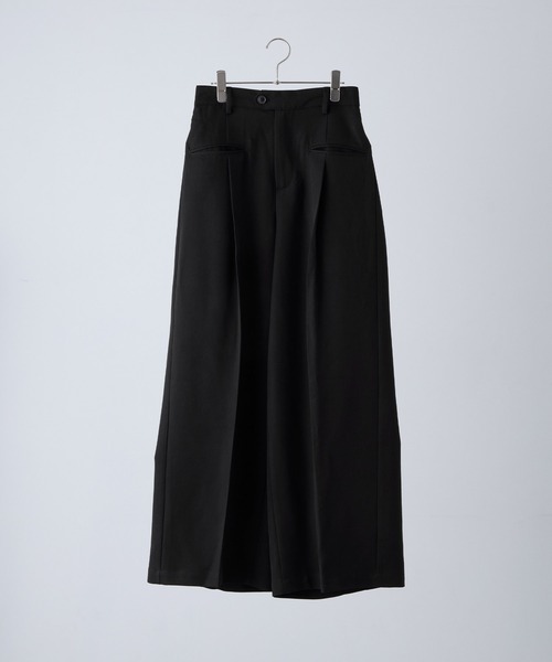 VELNUS（ベルナス）の「【VELNUS】Side tuck design front pocket wide slacks/サイドタックデザイン フロントポケットワイドスラックス（スラックス・メンズ・ブラック/ホワイト/ブラック系・L/M/S）」の13枚目の写真