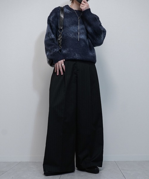 VELNUS】Side tuck design front pocket wide slacks/サイドタック