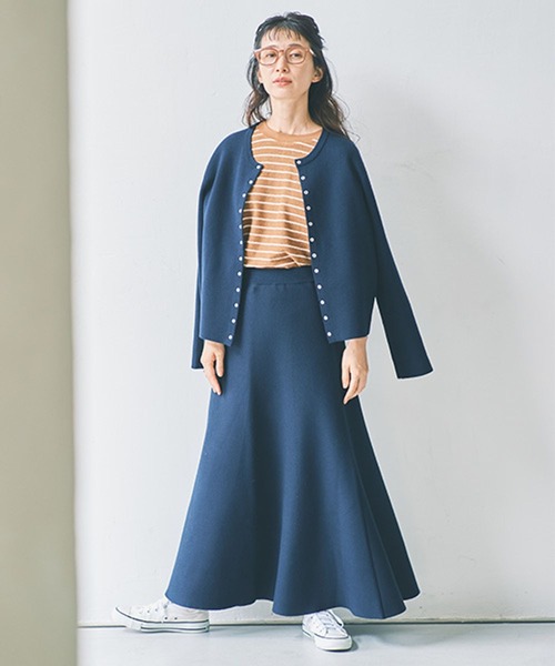 studio CLIP(スタディオクリップ)の「12ゲージボタンカーディガン《オケージョン2025AW》(カーディガン/ボレロ・レディース・チャコール/ネイビー・FREE)」の10枚目の写真