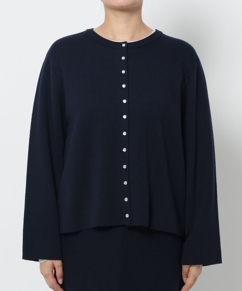 studio CLIP(スタディオクリップ)の「12ゲージボタンカーディガン《オケージョン2025AW》(カーディガン/ボレロ・レディース・チャコール/ネイビー・FREE)」の11枚目の写真