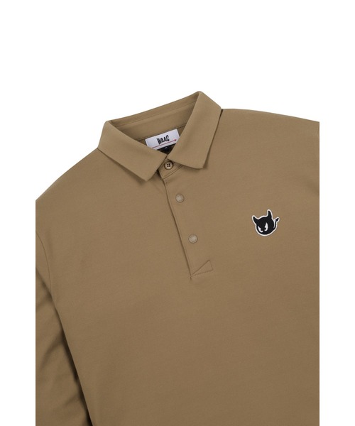 WAAC（ワック）の「MENS ベーシック長袖ポロシャツ（ポロシャツ・メンズ・グリーン系/ベージュ/グレー・MEDIUM/LARGE/X-LARGE/SMALL）」の4枚目の写真