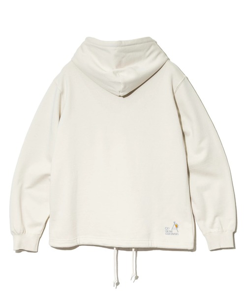 go slow caravan(ゴースローキャラバン)の「空紡糸裏毛 スキレットピザ猫 ヘムスピンドル フーディー(パーカー・メンズ・タン/アイボリー・SMALL/MEDIUM/LARGE/X-LARGE)」の16枚目の写真